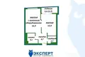 Wohnung 2 zimmer 44 m² Minsk, Belarus