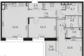 Квартира 3 комнаты 79 м² район Ростокино, Россия