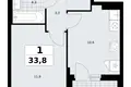 Apartamento 1 habitación 34 m² Kommunarka, Rusia
