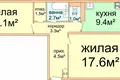 Wohnung 2 Zimmer 52 m² Pukhavichy District, Weißrussland
