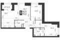 3 room apartment 73 m² North-Eastern Administrative Okrug, Russia