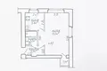 1 room apartment 32 m² Minsk, Belarus