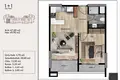 Квартира 2 комнаты 47 м² Мерсин, Турция