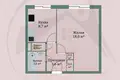 1 room apartment 34 m² Lyasny, Belarus