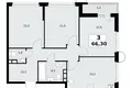 3 room apartment 66 m² Postnikovo, Russia