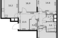 Квартира 3 комнаты 84 м² Развилка, Россия