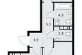 2 room apartment 51 m² poselenie Sosenskoe, Russia