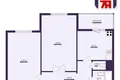 2 room apartment 62 m² Minsk, Belarus