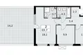 2 room apartment 70 m² poselenie Sosenskoe, Russia