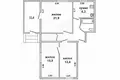 Квартира 3 комнаты 70 м² Пелище, Беларусь