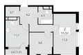 Mieszkanie 2 pokoi 56 m² South-Western Administrative Okrug, Rosja