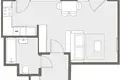 Квартира 2 комнаты 37 м² Столица Прага, Чехия