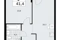 Квартира 1 комната 41 м² район Троицк, Россия