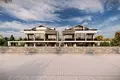  New complex of furnished villas with a swimming pool and a spa at 250 meters from the promenade, Fethiye, Turkey