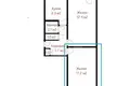 Квартира 2 комнаты 51 м² Минск, Беларусь