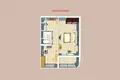 Квартира 1 комната 35 м² Минск, Беларусь