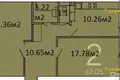 Квартира 2 комнаты 58 м² Смолевичи, Беларусь