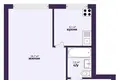 1 room apartment 31 m² Minsk, Belarus