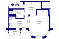 1 room apartment 49 m² Minsk, Belarus