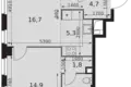 Wohnung 2 zimmer 52 m² Moskau, Russland