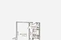 1 room apartment 33 m² Minsk, Belarus