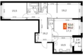 Квартира 3 комнаты 89 м² Москва, Россия