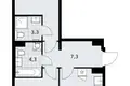 Wohnung 2 zimmer 59 m² Troizk, Russland
