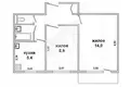 Apartamento 2 habitaciones 38 m² Muchaviecki sielski Saviet, Belarús
