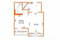 1 room apartment 43 m² Minsk, Belarus