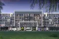 Residential complex New Laya Courtyard Residence with swimming pool and a roof-top lounge area close to the golf club, Dubai Studio City, Dubai, UAE