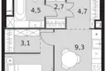 Квартира 1 комната 37 м² Северо-Западный административный округ, Россия