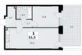 Appartement 1 chambre 52 m² Kommunarka, Russie