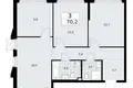 3 room apartment 70 m² Troitsk, Russia