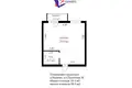 Wohnung 1 zimmer 34 m² Kopishche, Belarus