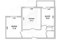 2 room apartment 59 m² Muchaviecki sielski Saviet, Belarus