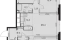 4 room apartment 91 m² Moscow, Russia