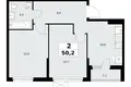 Wohnung 2 zimmer 50 m² poselenie Sosenskoe, Russland