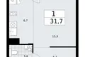 Mieszkanie 1 pokój 32 m² Troick, Rosja