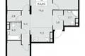 Wohnung 4 Zimmer 84 m² Südwestlicher Verwaltungsbezirk, Russland