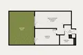 2 room apartment 45 m² Warsaw, Poland