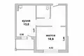 1 room apartment 44 m² carnaucycy, Belarus