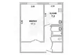 Appartement 1 chambre 37 m² Kobryn, Bélarus