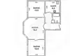 3 room apartment 64 m² Muchaviecki sielski Saviet, Belarus