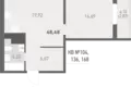 Квартира 2 комнаты 48 м² Боровляны, Беларусь