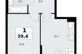 1 room apartment 39 m² Kommunarka, Russia