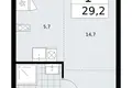 1 room apartment 29 m² Troitsk, Russia
