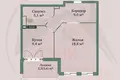 1 room apartment 42 m² Minsk, Belarus