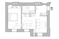 1 bedroom apartment 43 m² Riga, Latvia