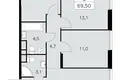 Wohnung 3 zimmer 70 m² Südwestlicher Verwaltungsbezirk, Russland