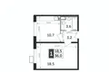 Apartamento 1 habitación 36 m² Leninsky District, Rusia
